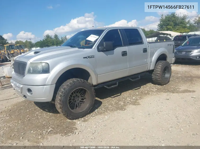 2006 FORD F-150 VIN 1FTPW14566FB27611 — фото 2
