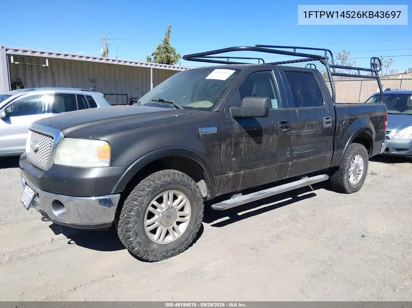 2006 FORD F-150 VIN 1FTPW14526KB43697 — фото 2