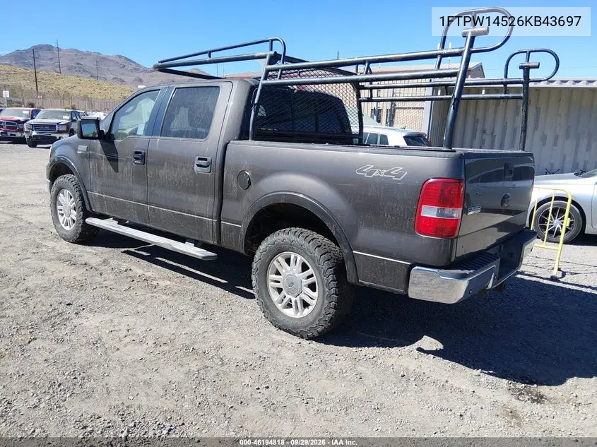 2006 FORD F-150 VIN 1FTPW14526KB43697 — фото 3