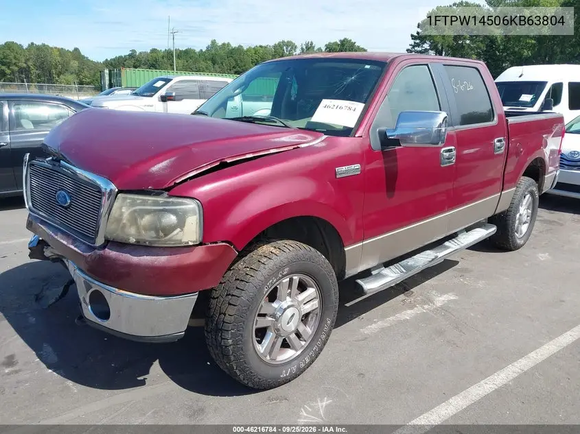 2006 FORD F-150 VIN 1FTPW14506KB63804 — фото 2