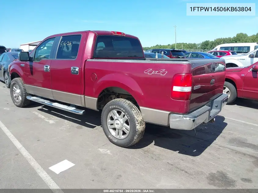 2006 FORD F-150 VIN 1FTPW14506KB63804 — фото 3
