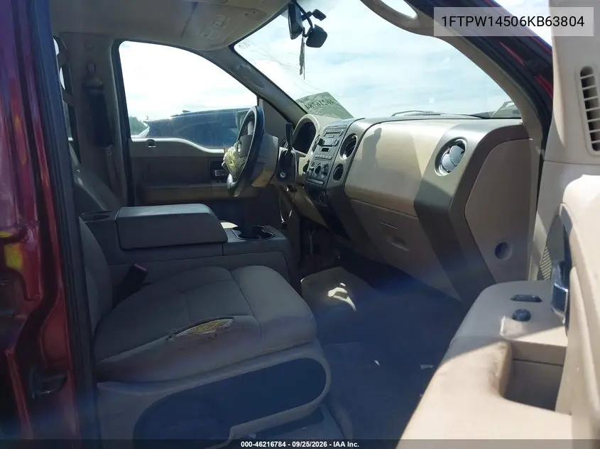 2006 FORD F-150 VIN 1FTPW14506KB63804 — фото 5