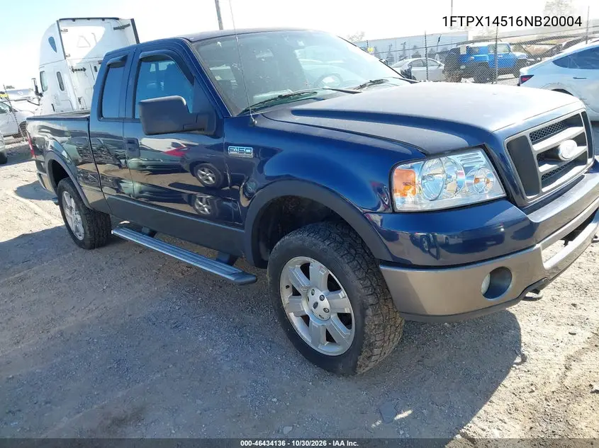 FORD F-150 2006, VIN 1FTPX14516NB20004