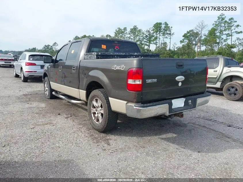 2007 FORD F-150 VIN 1FTPW14V17KB32353 — фото 3
