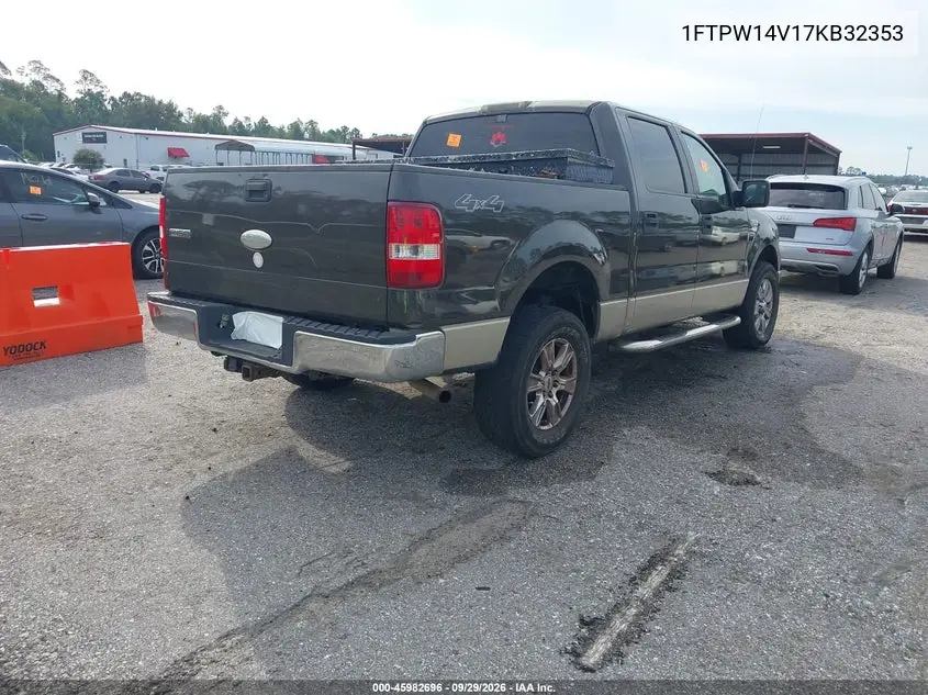 2007 FORD F-150 VIN 1FTPW14V17KB32353 — фото 4