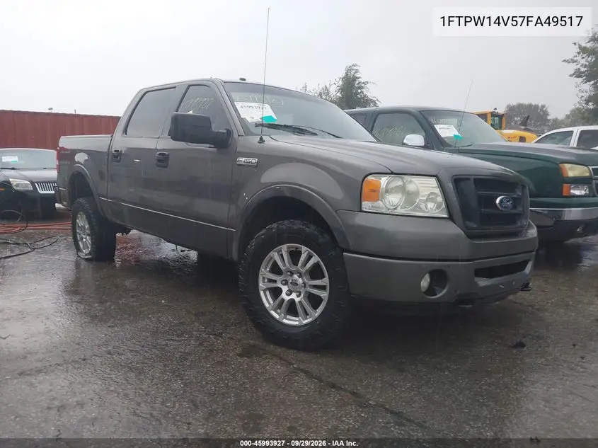 FORD F-150 2007, VIN 1FTPW14V57FA49517