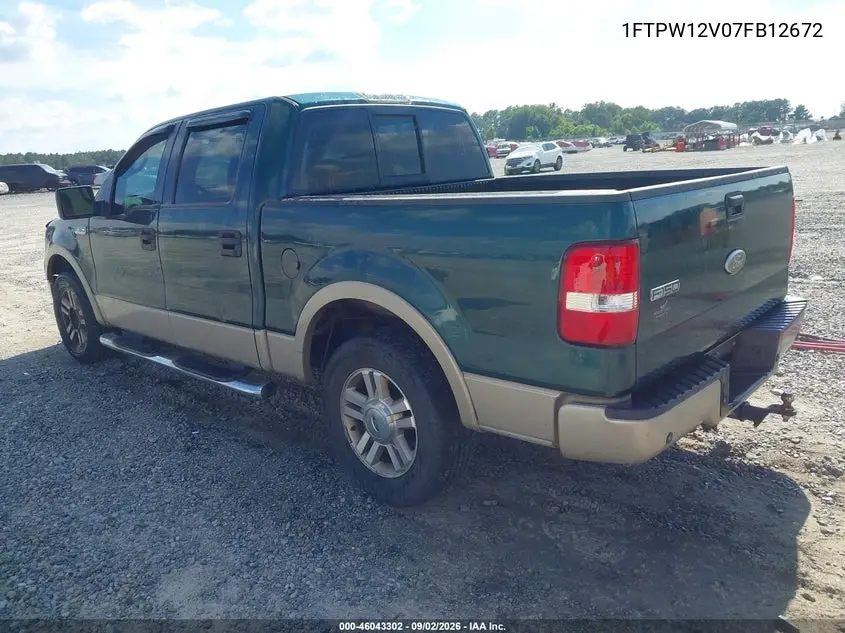 2007 FORD F-150 VIN 1FTPW12V07FB12672 — фото 3