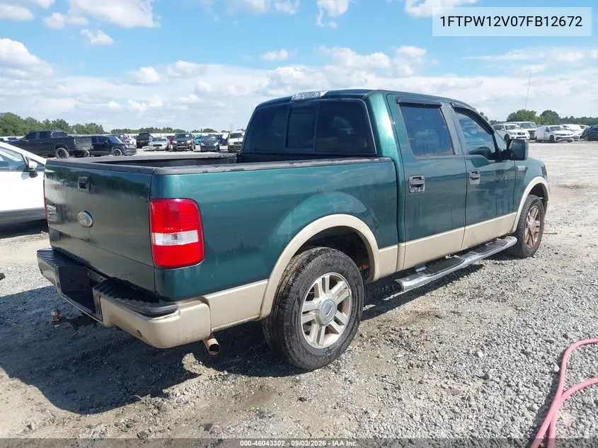 2007 FORD F-150 VIN 1FTPW12V07FB12672 — фото 4