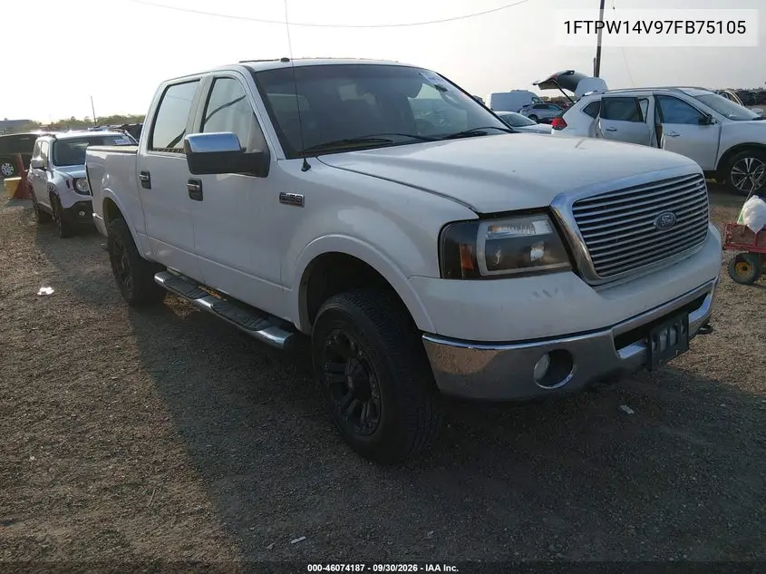 FORD F-150 2007, VIN 1FTPW14V97FB75105
