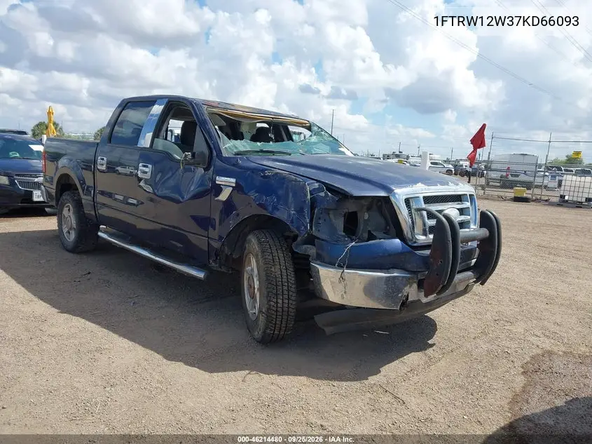 FORD F-150 2007, VIN 1FTRW12W37KD66093