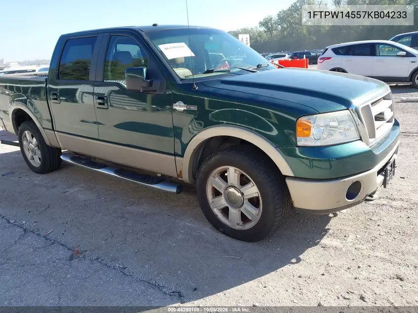 FORD F-150 2007, VIN 1FTPW14557KB04233
