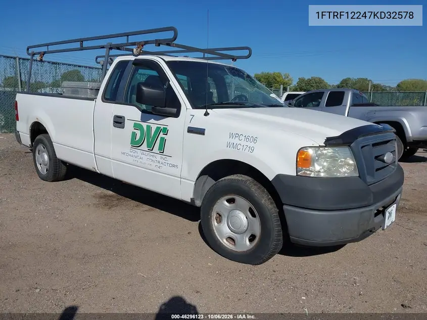 FORD F-150 2007, VIN 1FTRF12247KD32578