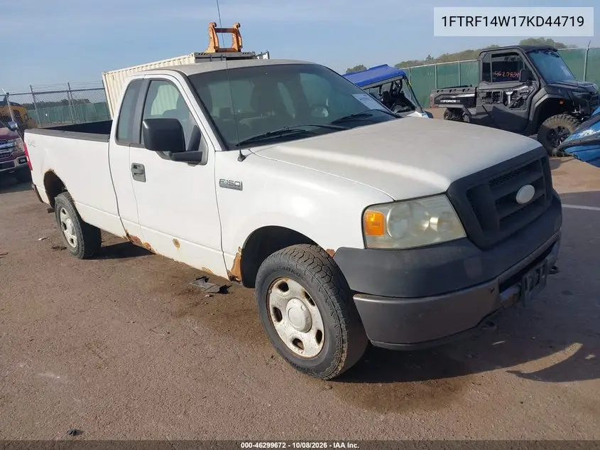 FORD F-150 2007, VIN 1FTRF14W17KD44719