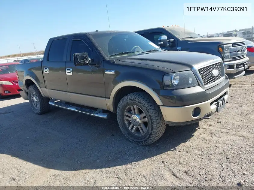 FORD F-150 2007, VIN 1FTPW14V77KC39391