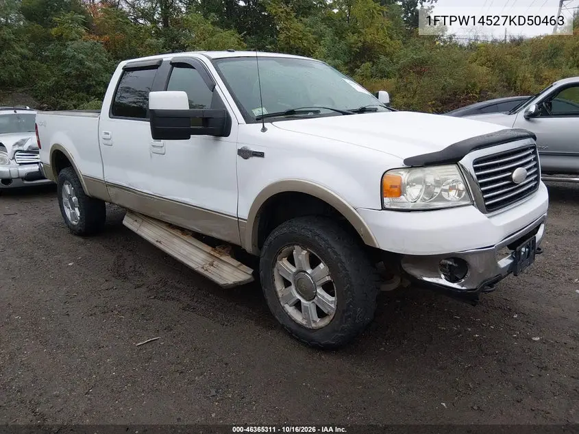 FORD F-150 2007, VIN 1FTPW14527KD50463