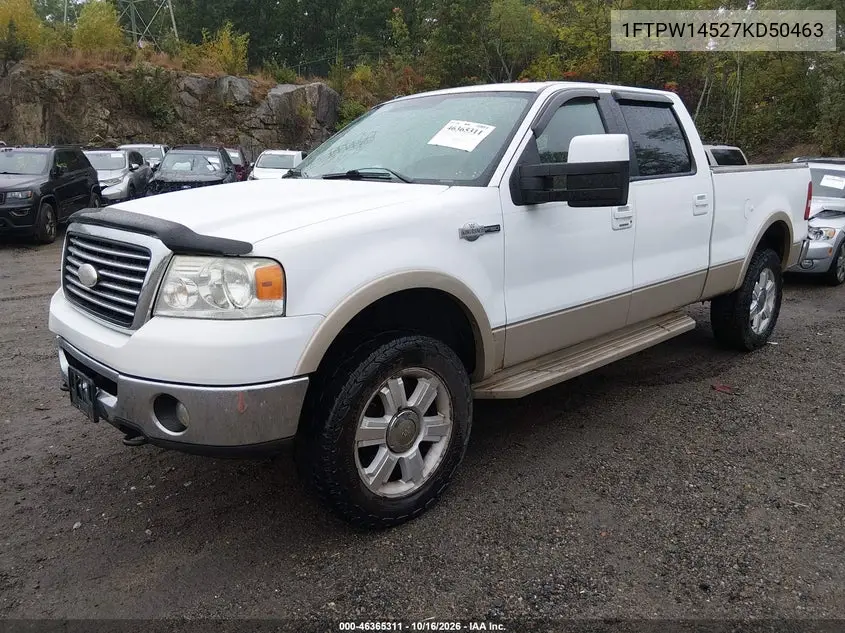 2007 FORD F-150 VIN 1FTPW14527KD50463 — фото 2