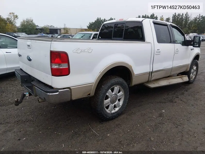 2007 FORD F-150 VIN 1FTPW14527KD50463 — фото 4