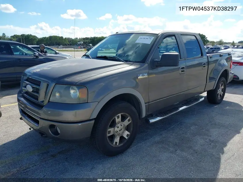 2007 FORD F-150 VIN 1FTPW04537KD38297 — фото 3