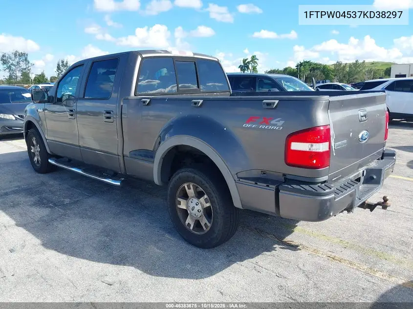 2007 FORD F-150 VIN 1FTPW04537KD38297 — фото 4