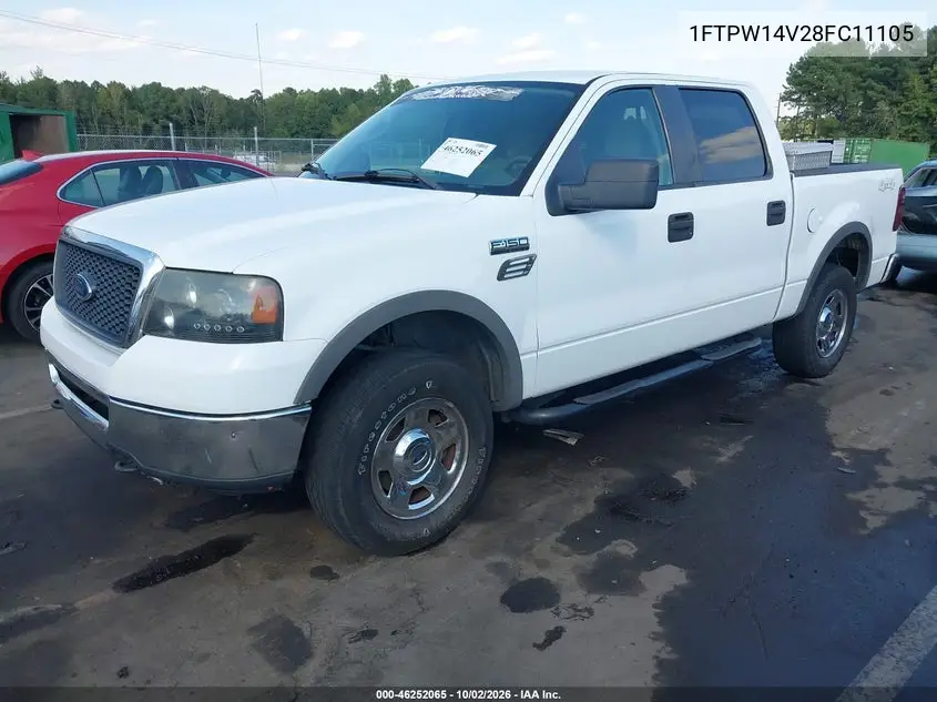 2008 FORD F-150 VIN 1FTPW14V28FC11105 — фото 2
