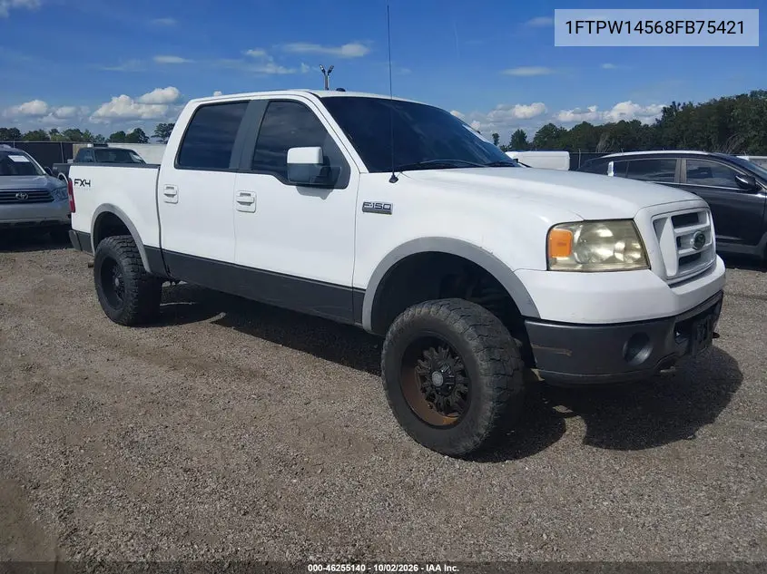 FORD F-150 2008, VIN 1FTPW14568FB75421