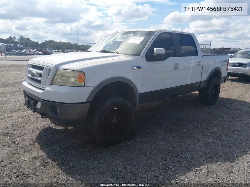 2008 FORD F-150 VIN 1FTPW14568FB75421 — фото 2