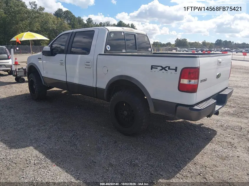 2008 FORD F-150 VIN 1FTPW14568FB75421 — фото 3