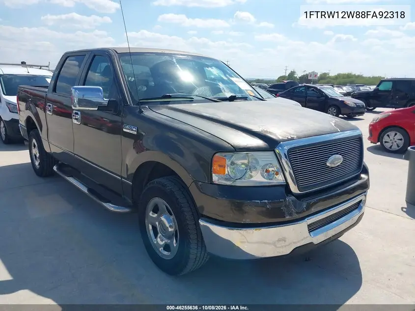FORD F-150 2008, VIN 1FTRW12W88FA92318