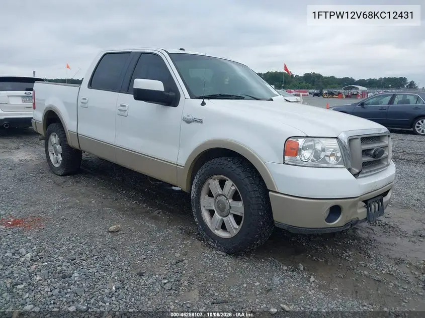 FORD F-150 2008, VIN 1FTPW12V68KC12431