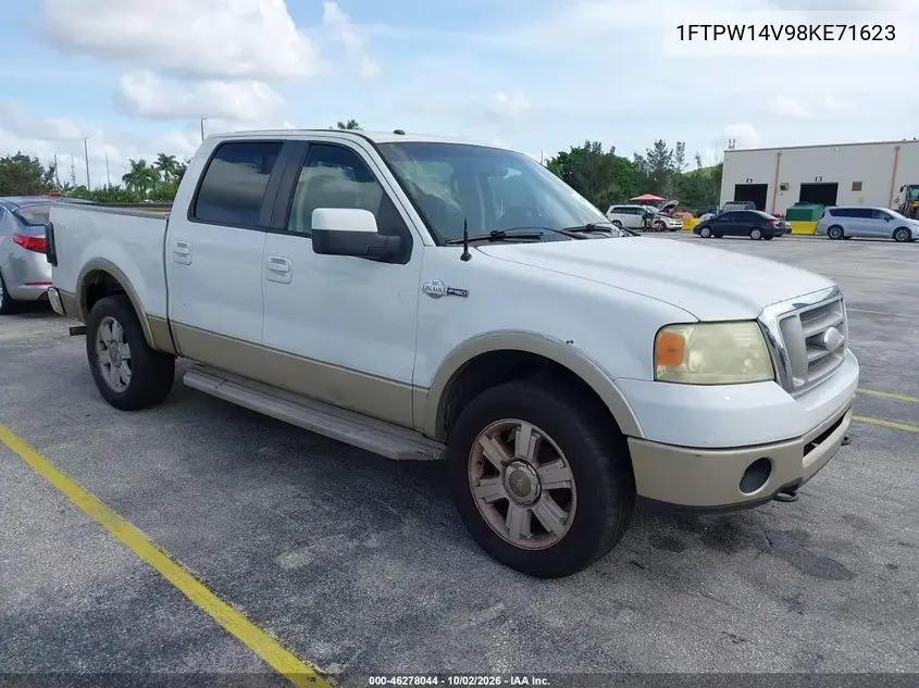 FORD F-150 2008, VIN 1FTPW14V98KE71623