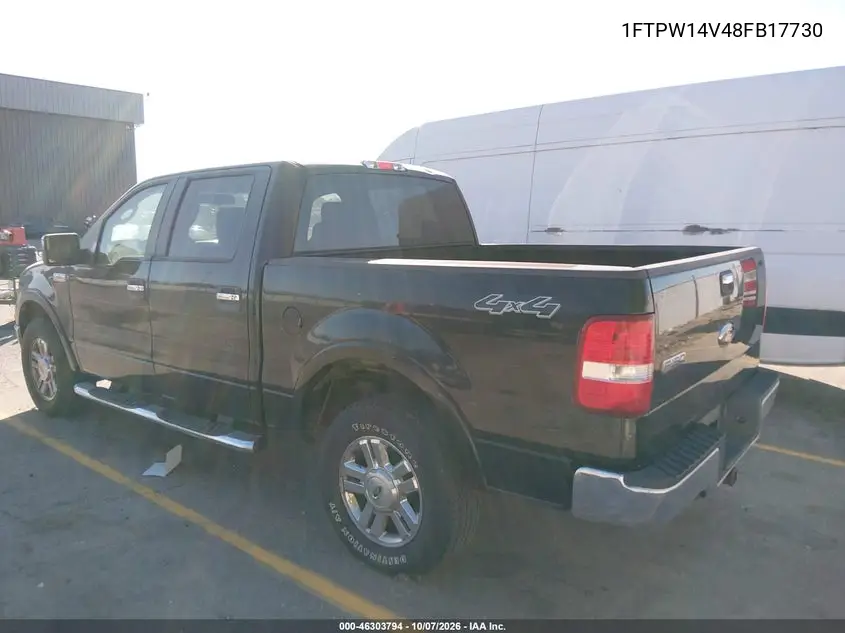 2008 FORD F-150 VIN 1FTPW14V48FB17730 — фото 3