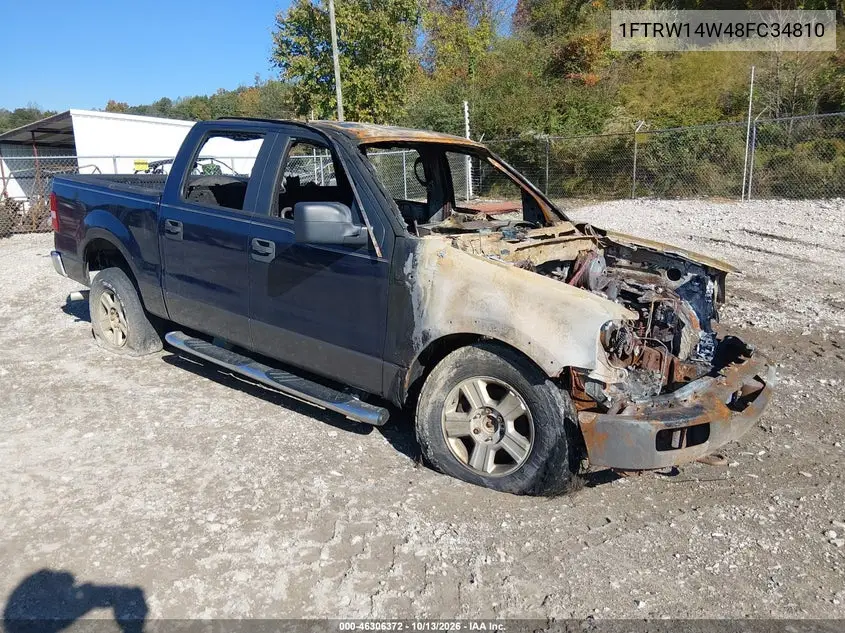 FORD F-150 2008, VIN 1FTRW14W48FC34810