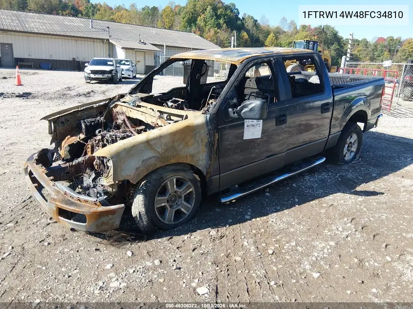 2008 FORD F-150 VIN 1FTRW14W48FC34810 — фото 2