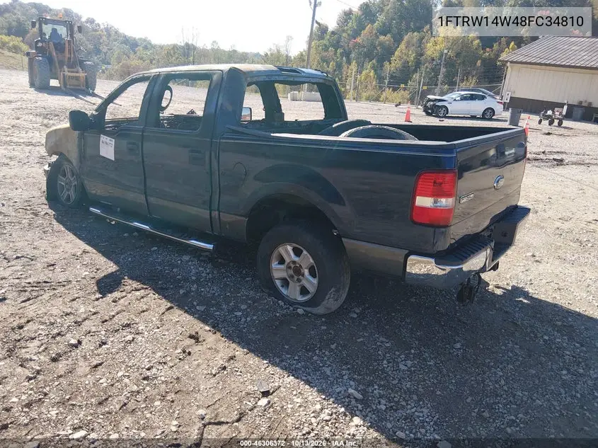 2008 FORD F-150 VIN 1FTRW14W48FC34810 — фото 3