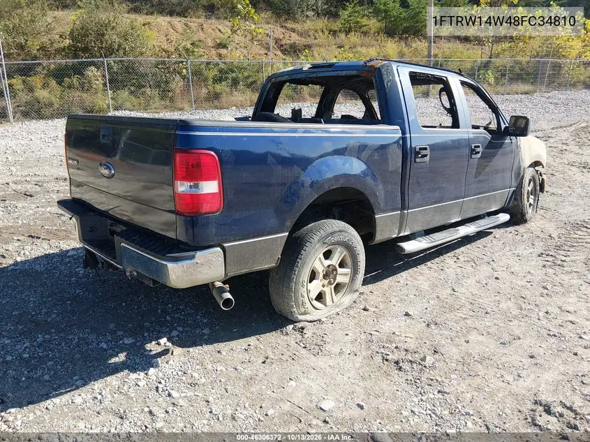 2008 FORD F-150 VIN 1FTRW14W48FC34810 — фото 4