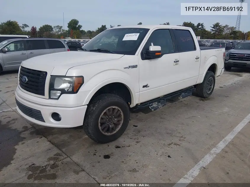 2008 FORD F-150 VIN 1FTPX14V28FB69192 — фото 2