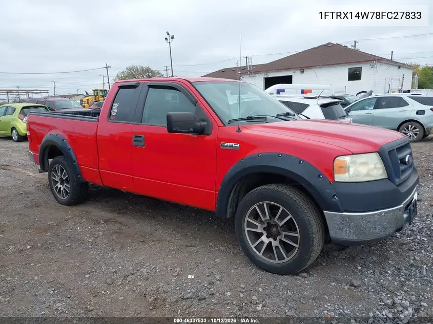 FORD F-150 2008, VIN 1FTRX14W78FC27833