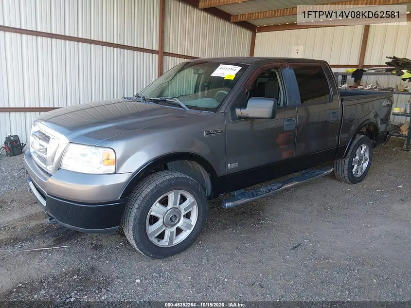 2008 FORD F-150 VIN 1FTPW14V08KD62581 — фото 2