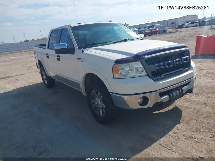 FORD F-150 2008, VIN 1FTPW14V88FB25281