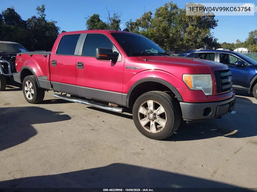 FORD F-150 2009, VIN 1FTPW04V99KC63754