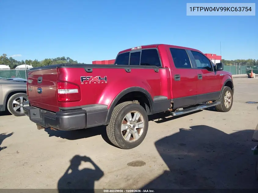 2009 FORD F-150 VIN 1FTPW04V99KC63754 — фото 4