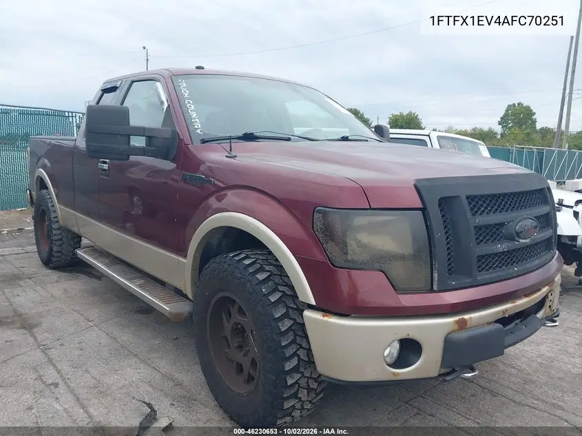 FORD F-150 2010, VIN 1FTFX1EV4AFC70251
