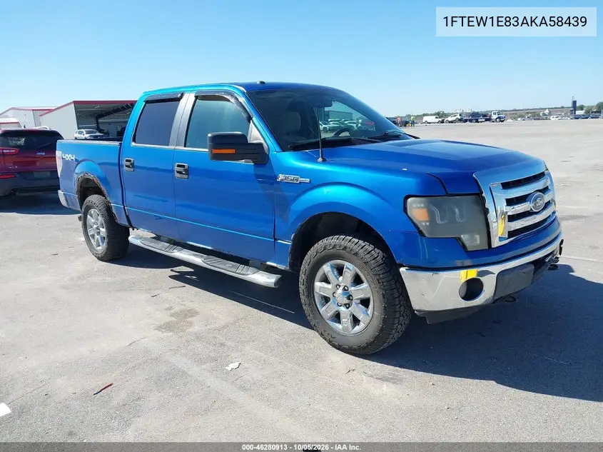 FORD F-150 2010, VIN 1FTEW1E83AKA58439