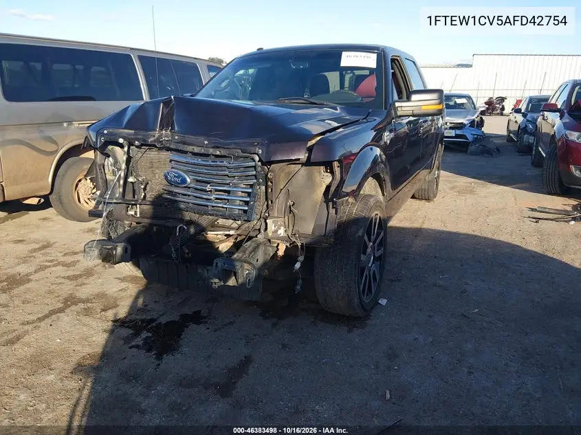 2010 FORD F-150 VIN 1FTEW1CV5AFD42754 — фото 2