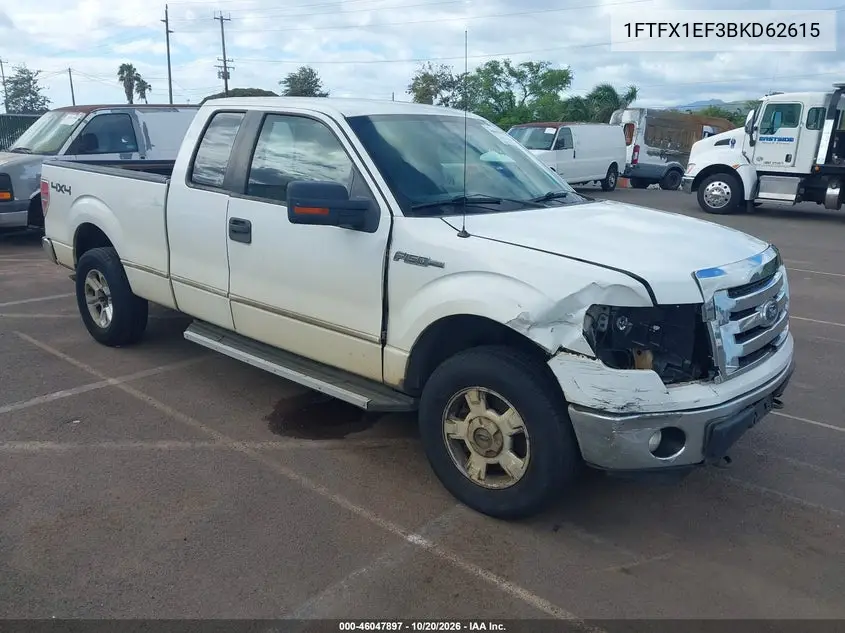 FORD F-150 2011, VIN 1FTFX1EF3BKD62615