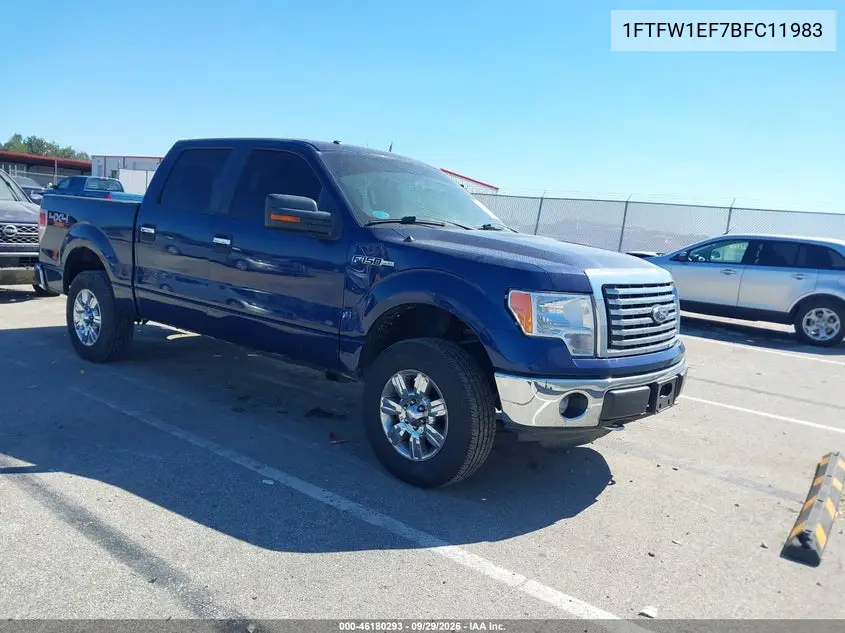 FORD F-150 2011, VIN 1FTFW1EF7BFC11983