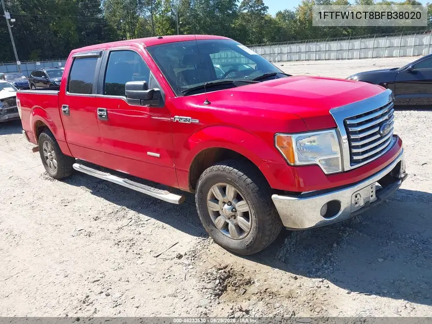 FORD F-150 2011, VIN 1FTFW1CT8BFB38020