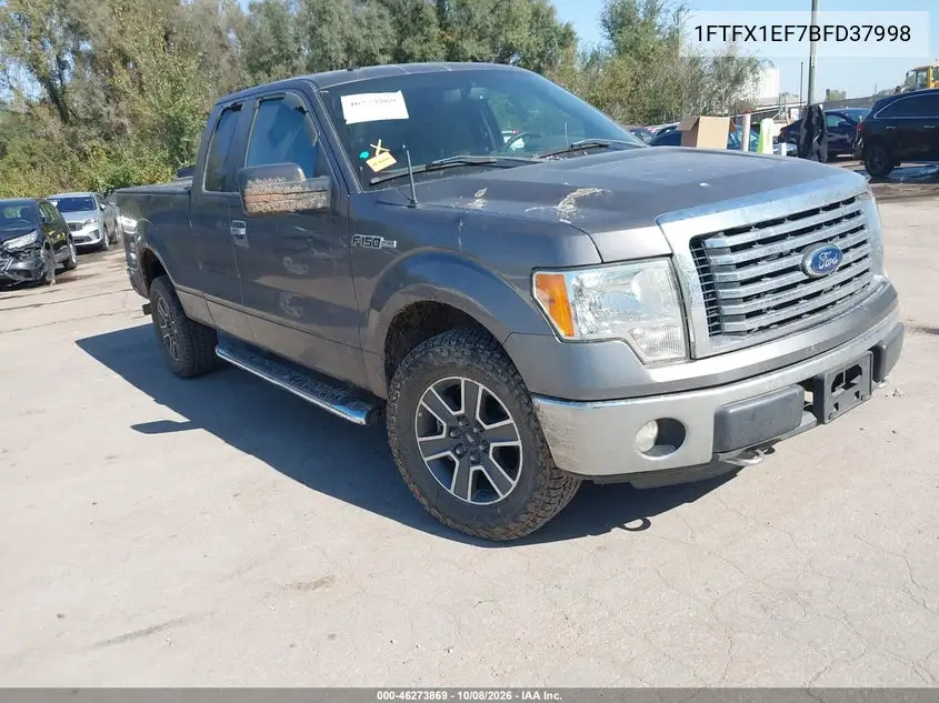 FORD F-150 2011, VIN 1FTFX1EF7BFD37998