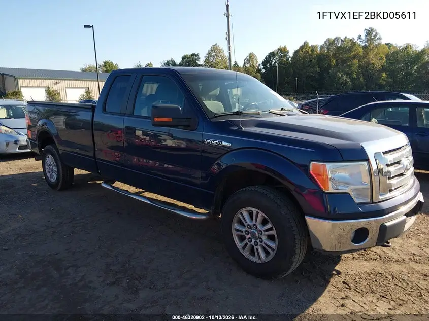 FORD F-150 2011, VIN 1FTVX1EF2BKD05611