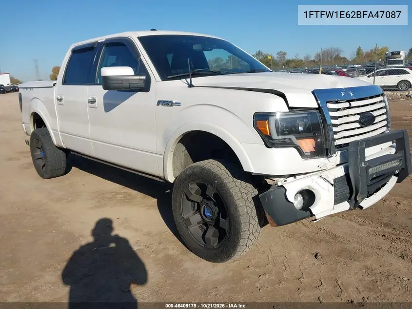 FORD F-150 2011, VIN 1FTFW1E62BFA47087